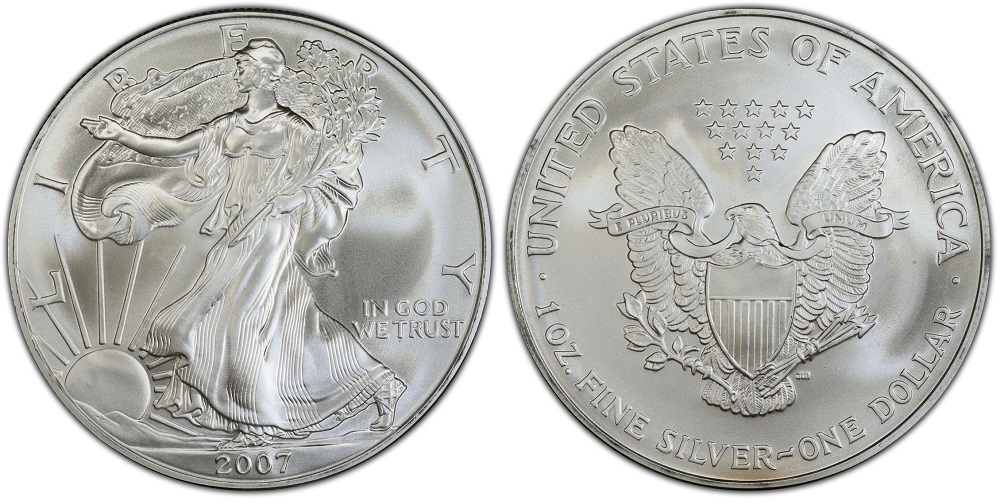 West Point Mint facility where 2007-W Silver Eagles were struck, or 2007 American Silver Eagle coins in original U.S. Mint presentation boxes